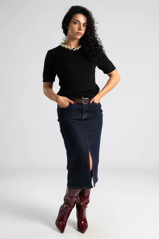 Μπλούζα Πλεκτή Μεγάλες Πέρλες