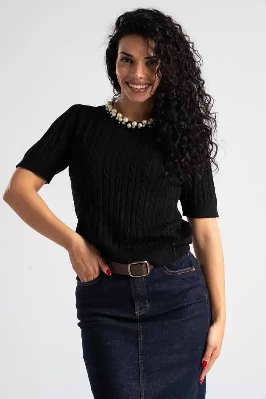 Μπλούζα Πλεκτή Μεγάλες Πέρλες