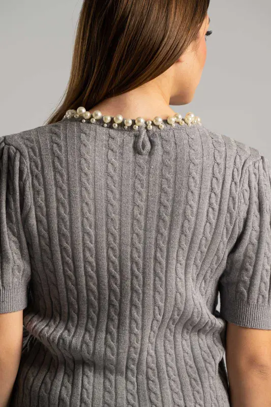 Μπλούζα Πλεκτή Μεγάλες Πέρλες