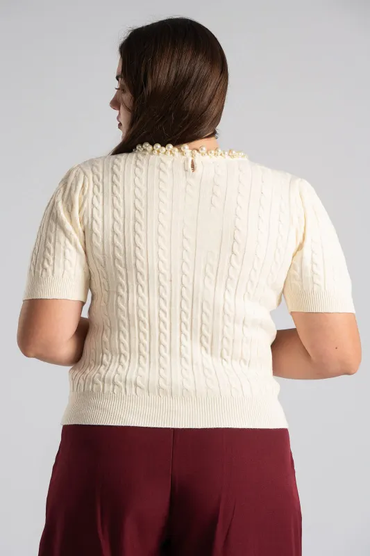 Μπλούζα Πλεκτή Μεγάλες Πέρλες