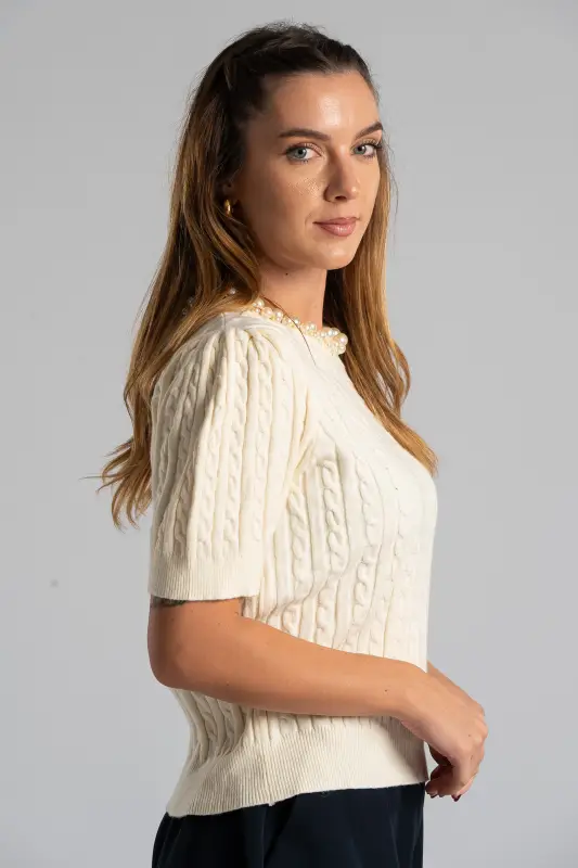 Μπλούζα Πλεκτή Μεγάλες Πέρλες