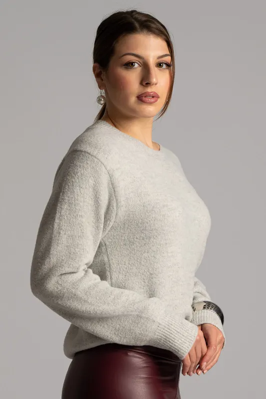 Blouse Knitted Single-Color 