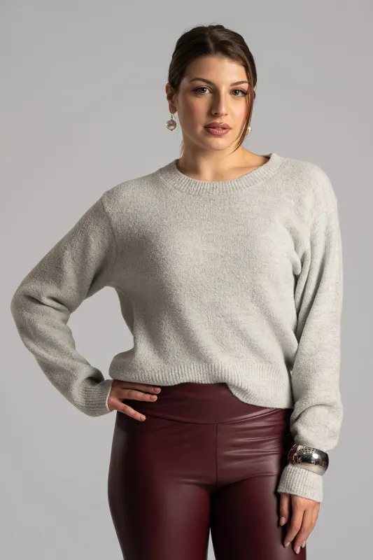 Μπλούζα Πλεκτή Μονόχρωμη