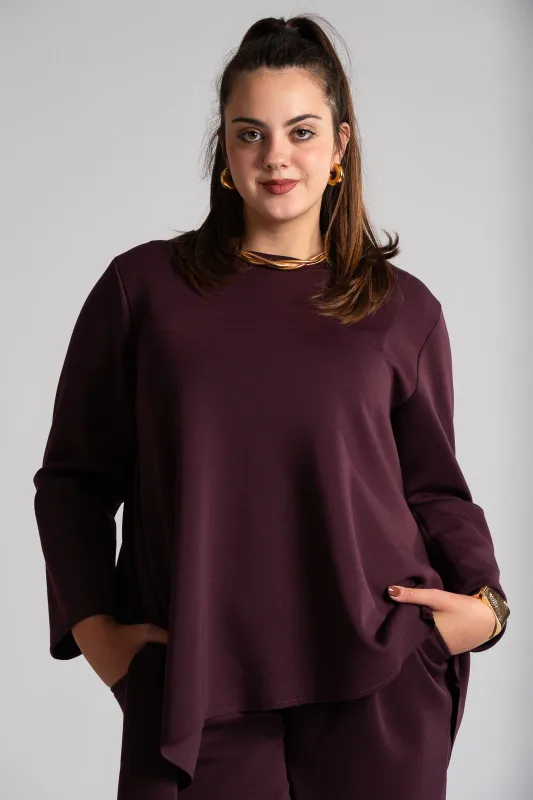 Μπλούζα Ποντοστόφα Ασύμμετρη Μονόχρωμη