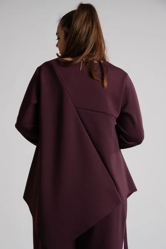 Μπλούζα Ποντοστόφα Ασύμμετρη Μονόχρωμη