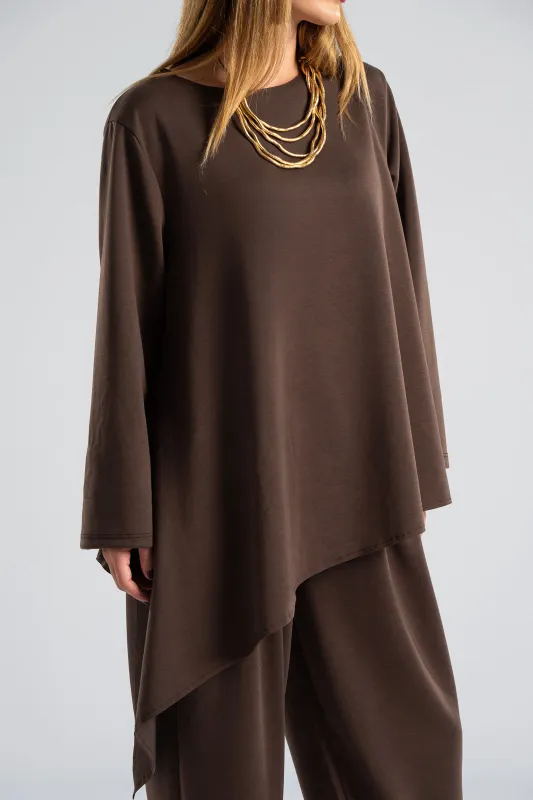 Μπλούζα Ποντοστόφα Ασύμμετρη Μονόχρωμη