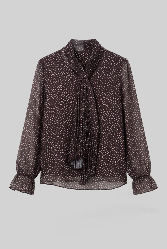 Blouse Polka-Dot with Tie 