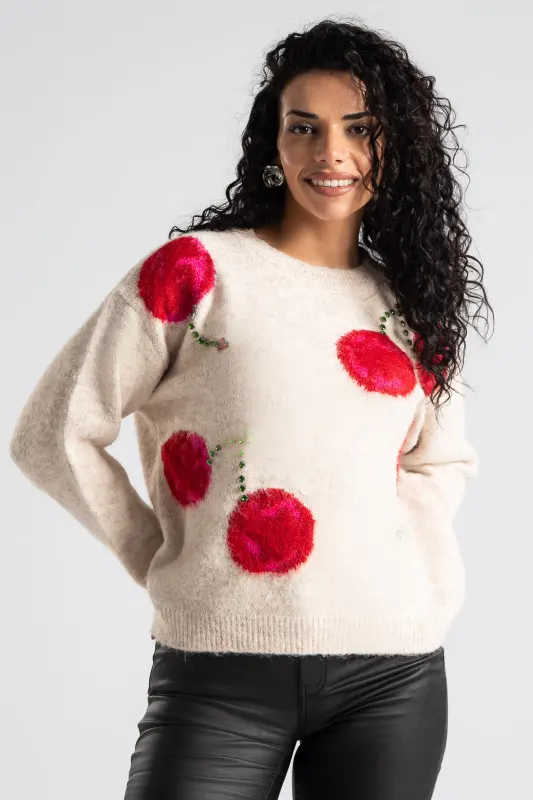 Μπλούζα Πουλόβερ Cherry Στρας