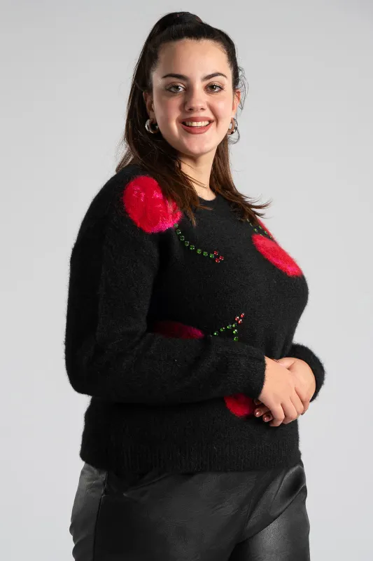 Sweater Cherry Sequins