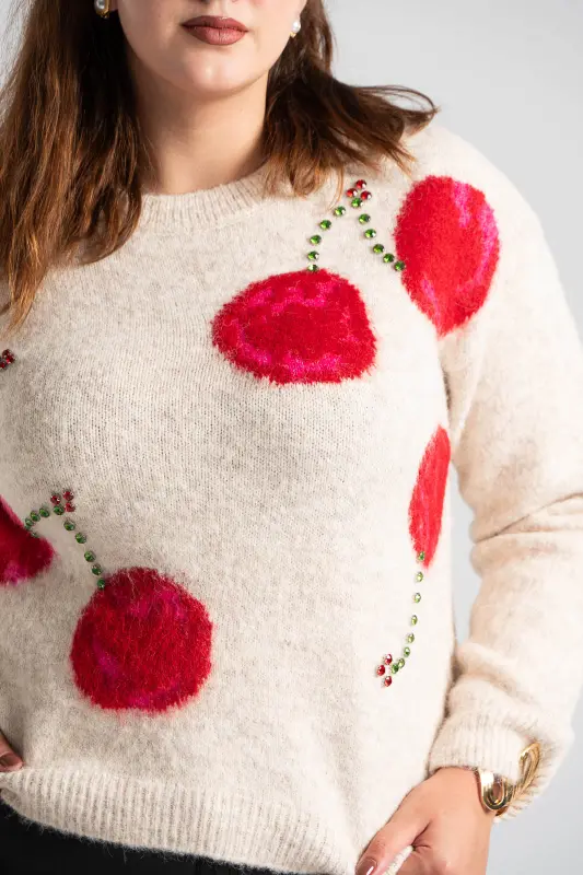 Μπλούζα Πουλόβερ Cherry Στρας