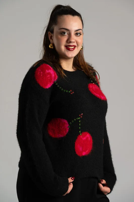 Μπλούζα Πουλόβερ Cherry Στρας