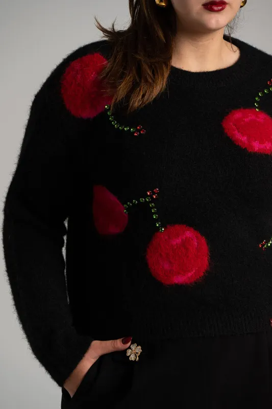 Μπλούζα Πουλόβερ Cherry Στρας