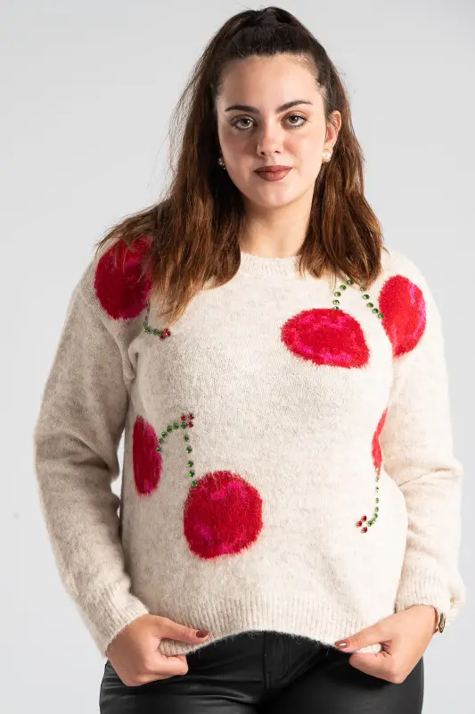 Μπλούζα Πουλόβερ Cherry Στρας