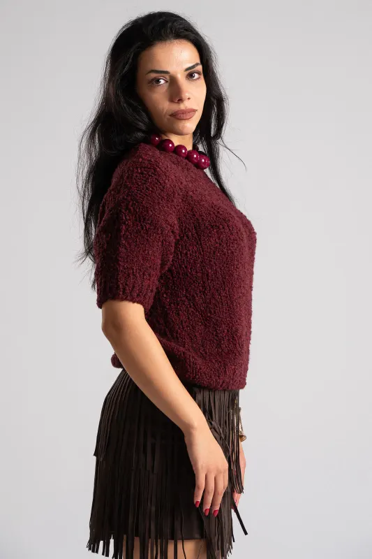 Blouse Sweater Short Sleeves 