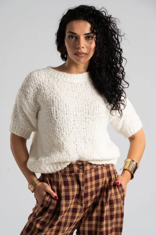 Μπλούζα Πουλόβερ Κοντά Μανίκια