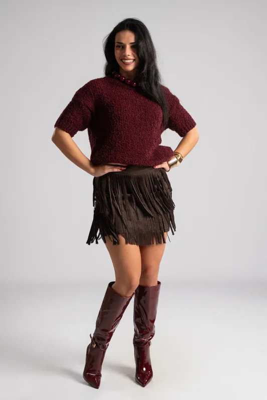 Blouse Sweater Short Sleeves 