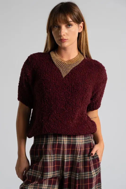 Blouse Sweater Short Sleeves 