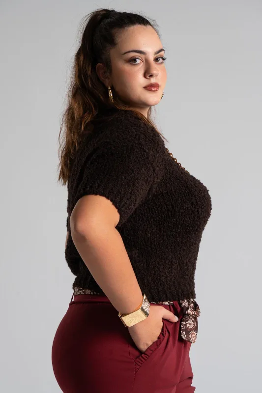 Blouse Sweater Short Sleeves 