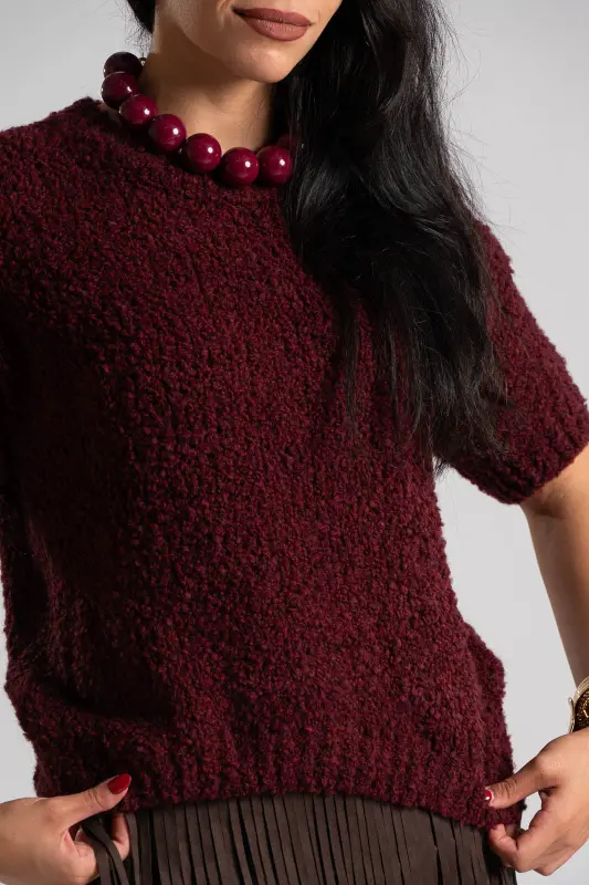 Blouse Sweater Short Sleeves 