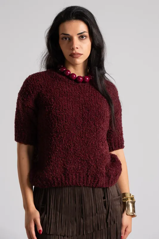 Blouse Sweater Short Sleeves 