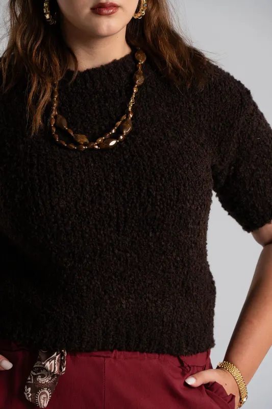 Blouse Sweater Short Sleeves 