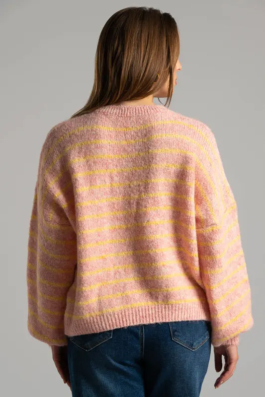 Blouse Sweater Knitted Stripes 