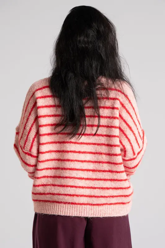 Blouse Sweater Knitted Stripes 
