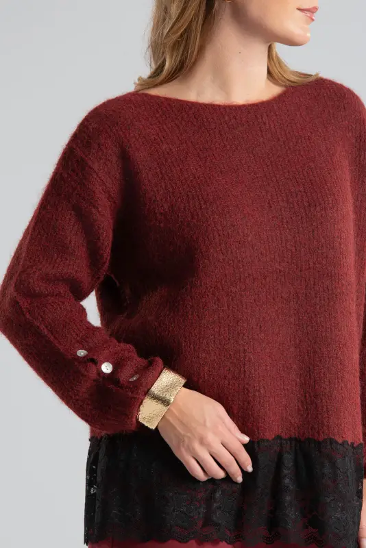 Blouse Sweater Finish Lace