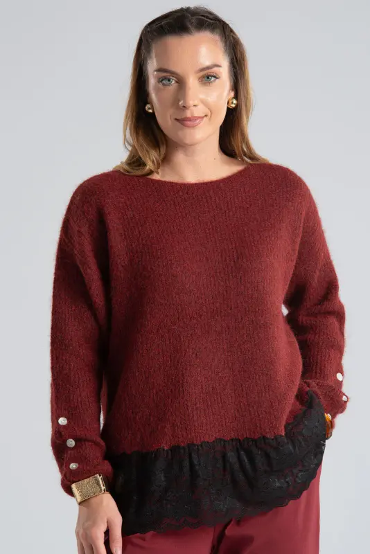 Blouse Sweater Finish Lace