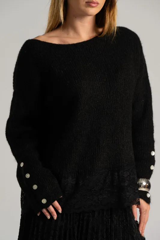 Blouse Sweater Finish Lace