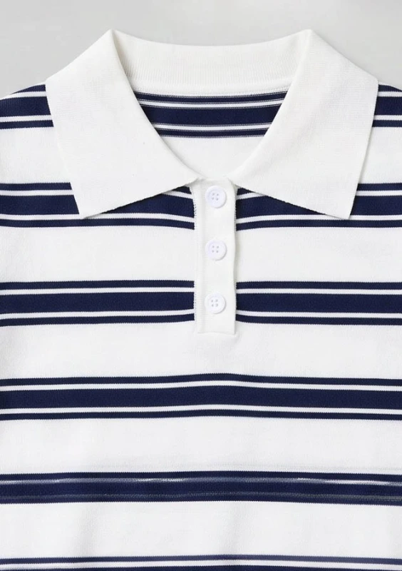 Μπλούζα Rib Polo Ριγέ
