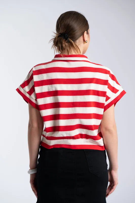 Μπλούζα Ριγέ Ιδιαίτερο Κούμπωμα