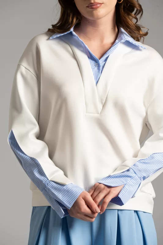 Blouse Striped Shirt Details 