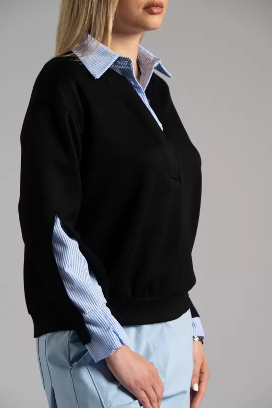 Blouse Striped Shirt Details 