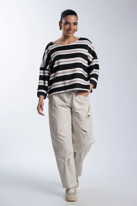 Μπλούζα Ριγέ Oversized