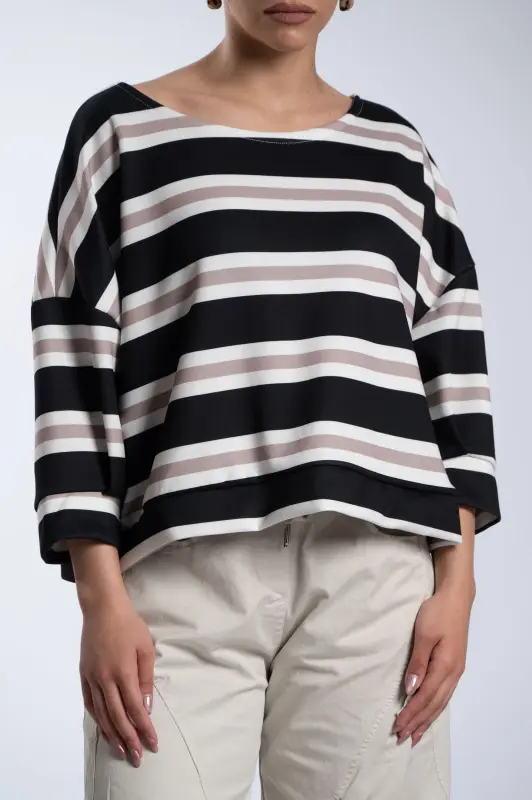 Μπλούζα Ριγέ Oversized