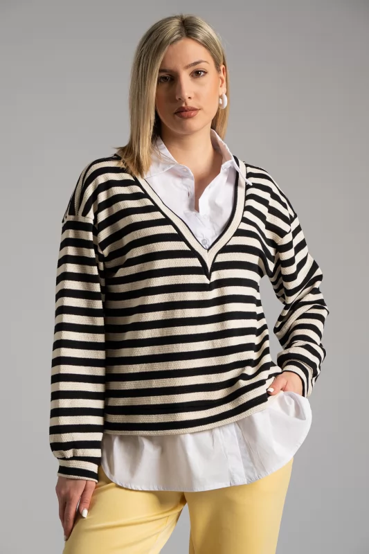 Blouse Stripes Shirt finish
