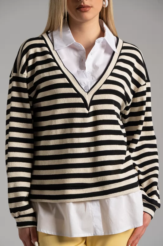 Blouse Stripes Shirt finish