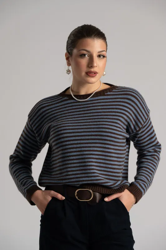 Blouse Knitted Striped 