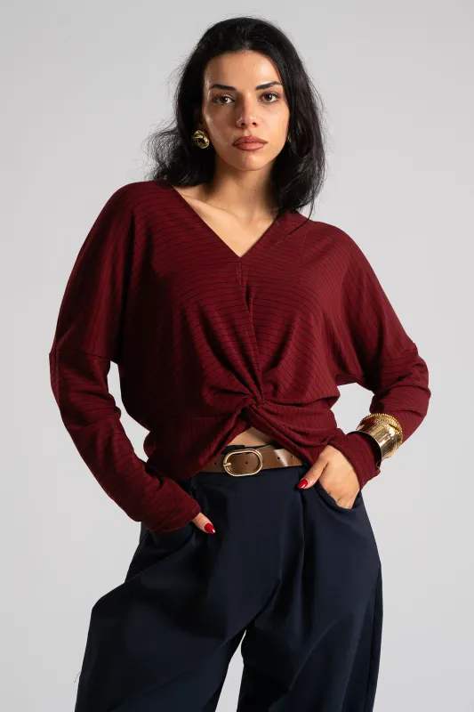 Μπλούζα Ρίγες Twist Λεπτομέρεια