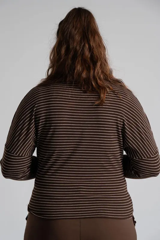 Blouse Stripe Twist Detail