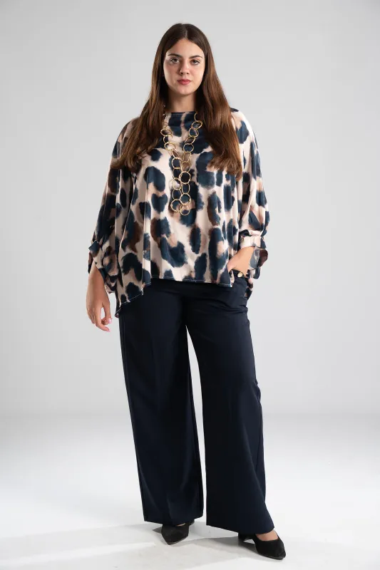 Satin Blouse Balloon Sleeves 