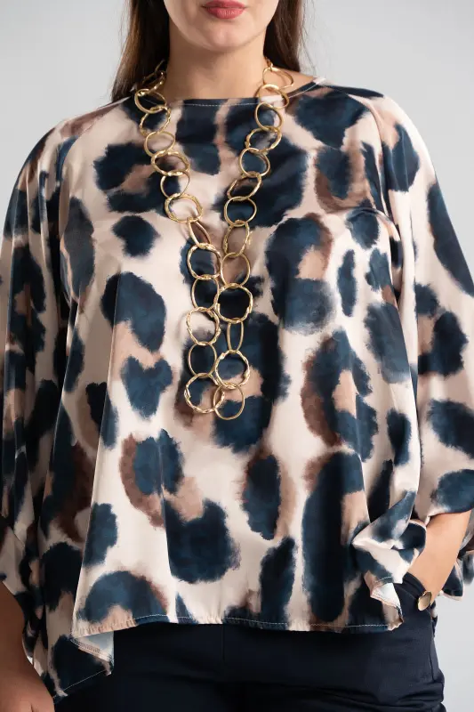 Satin Blouse Balloon Sleeves 