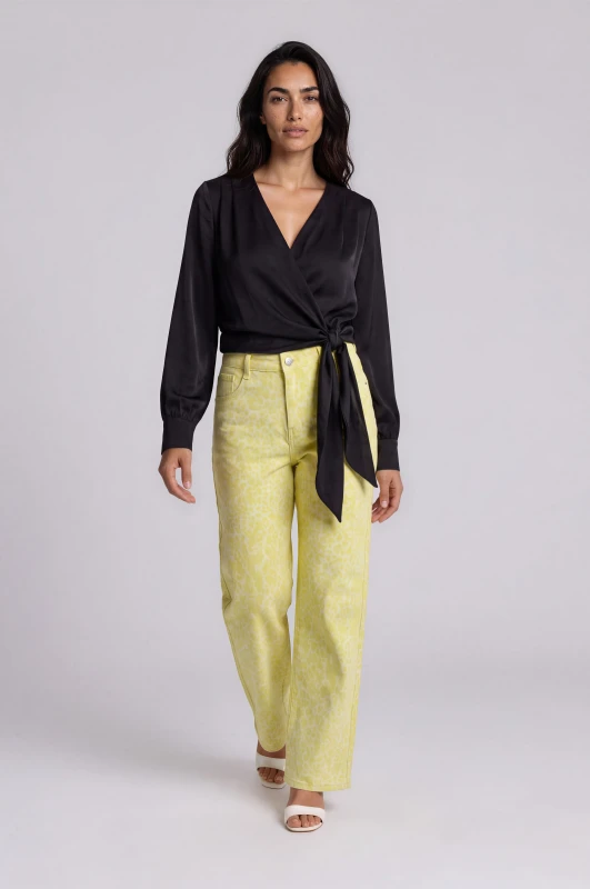 Satin Blouse Wrap Bow