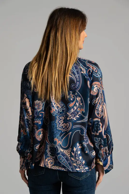 Μπλούζα Σατέν Λαχούρ Δέσιμο