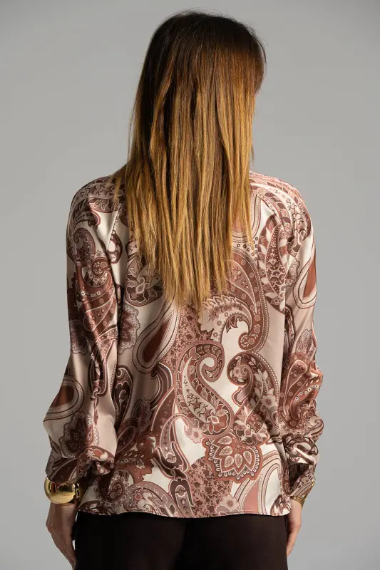 Μπλούζα Σατέν Λαχούρ Δέσιμο