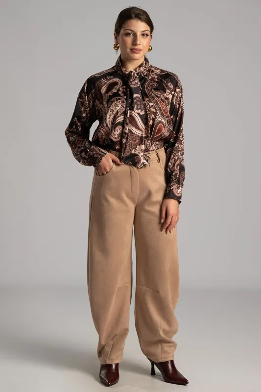 Μπλούζα Σατέν Λαχούρ Δέσιμο