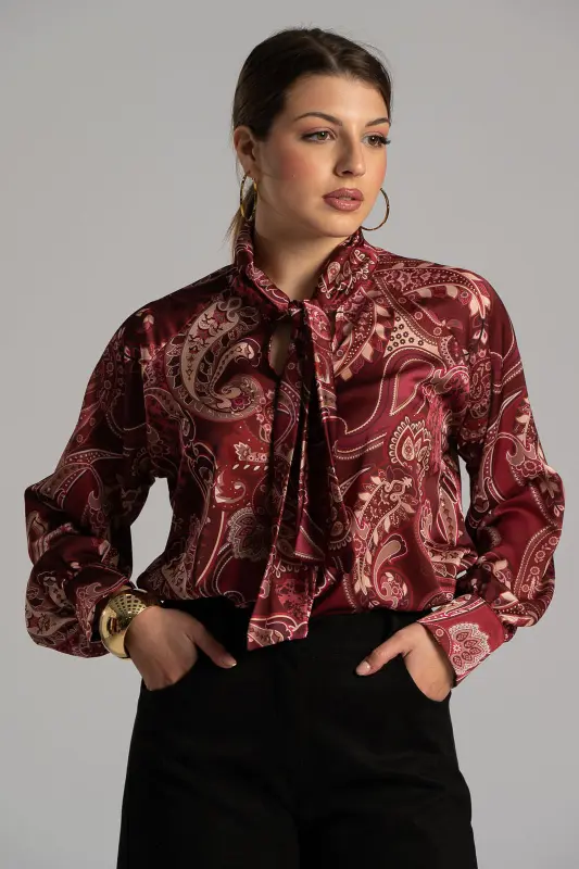 Satin Blouse Lahour Tie