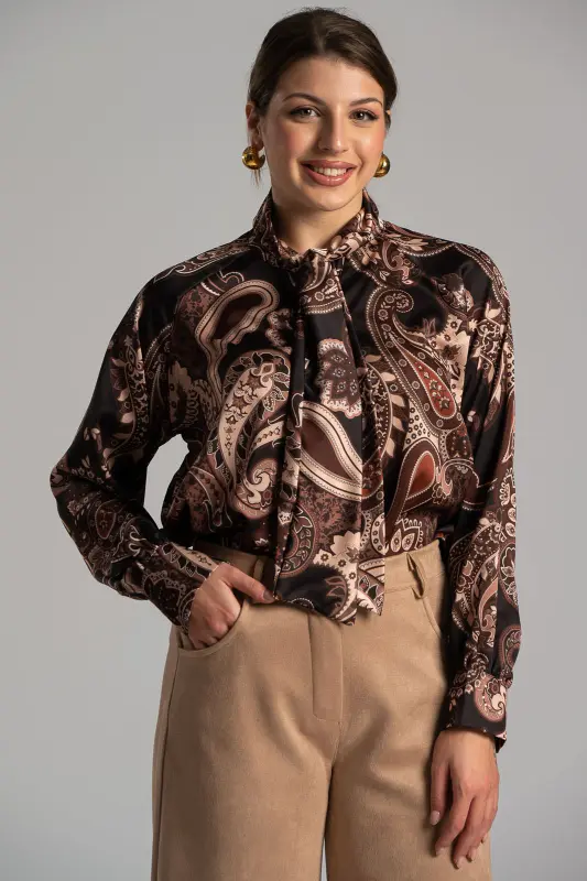 Satin Blouse Lahour Tie