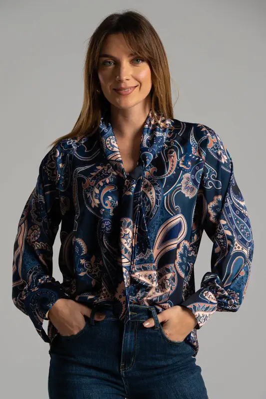 Satin Blouse Lahour Tie